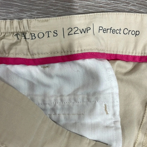 Talbots Perfect Crop Khaki Pants 22WP - Picture 7 of 15
